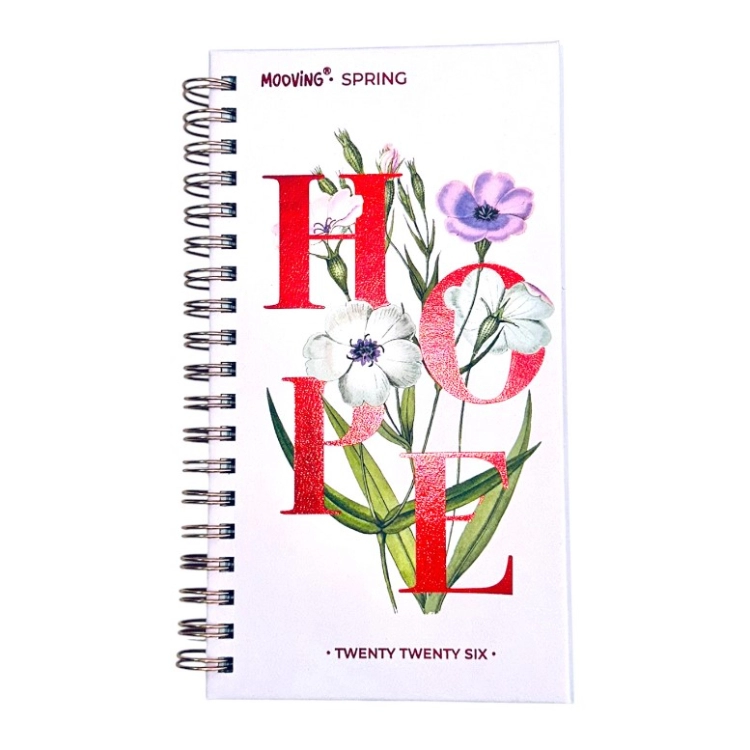Agenda Mooving 2026 Pocket Spring Hope con Espiral Semana a la Vista Art.1409128